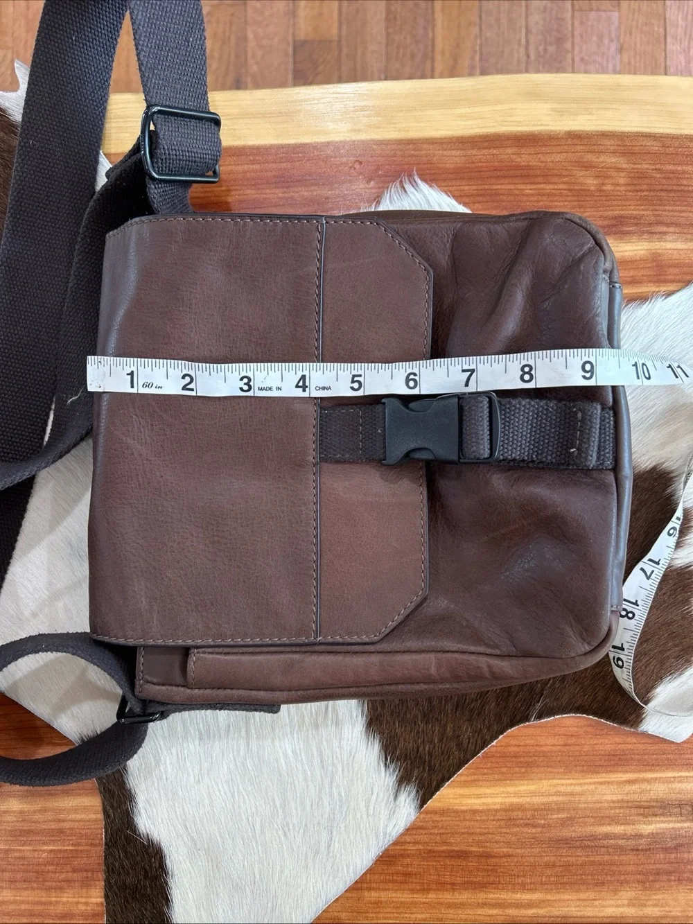 Fossil Weston Courier Messenger Bag Crossbody Brown
